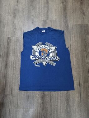 Vintage Kentucky Wildcats Cut Off T Shirt Mens Size Large